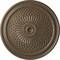 Ekena Millwork Trinity Ceiling Medallion (Fits Canopies up to 3"), Hand-Painted Warm Silver, 22"OD x 1 3/4"P CM22TNWSS - alternate 1